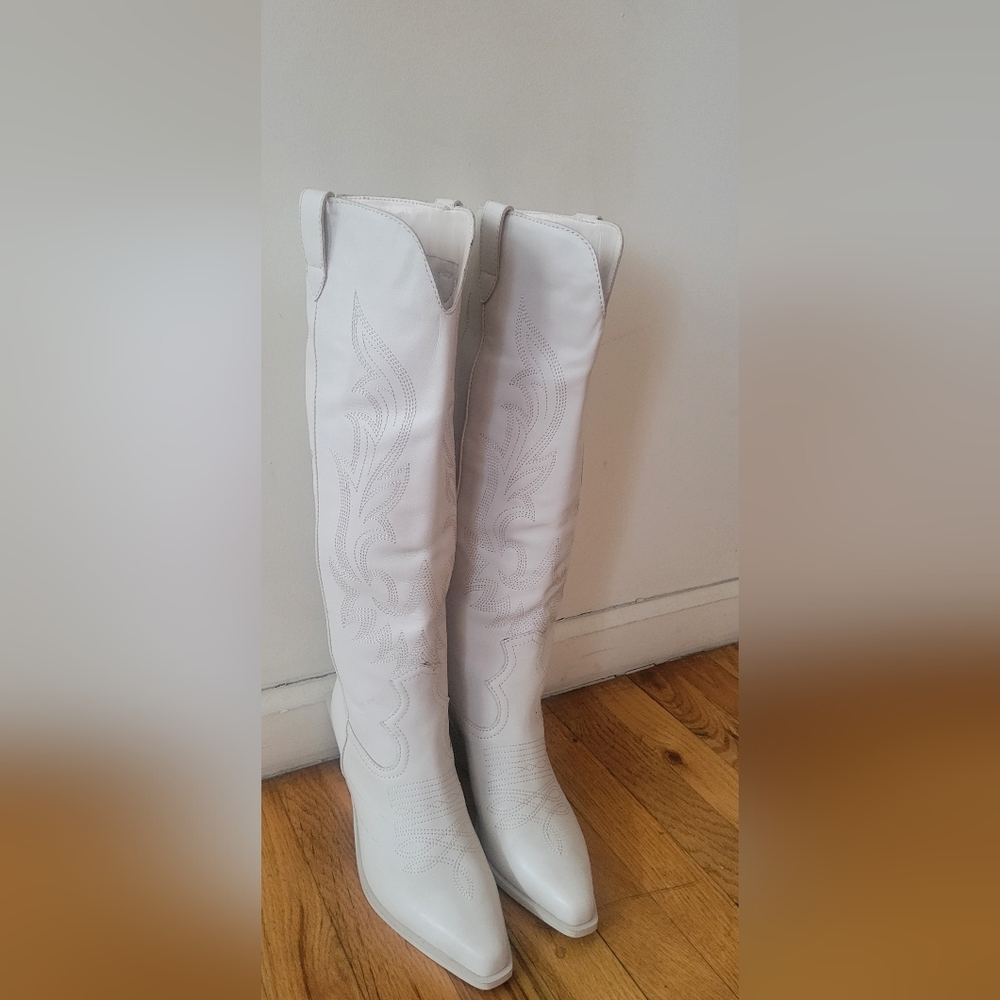 White Western Style Boots